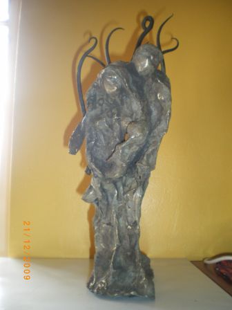 sculpture bronze et fer